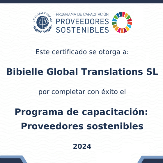 BBLTranslation Proveedor Sostenible