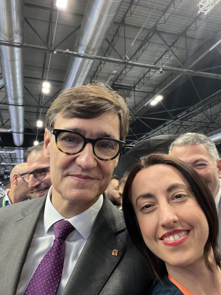 Barbara Beatrice Lavitola and Salvador Illa,  President of the Government of Catalonia